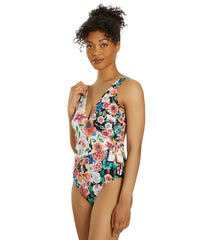 Johnny Was Women's Mirror and Evening Palace Wrap One Piece Swimsuit