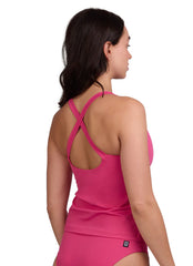 JOLYN Women's Paula Solid Tankini Top