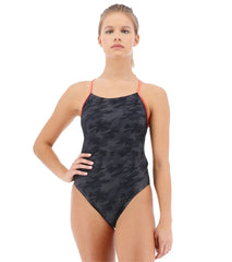 TYR Women's Blackout Camo Cutoutfit One Piece Swimsuit