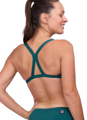 JOLYN Women's Kathleen Solid Bikini Top