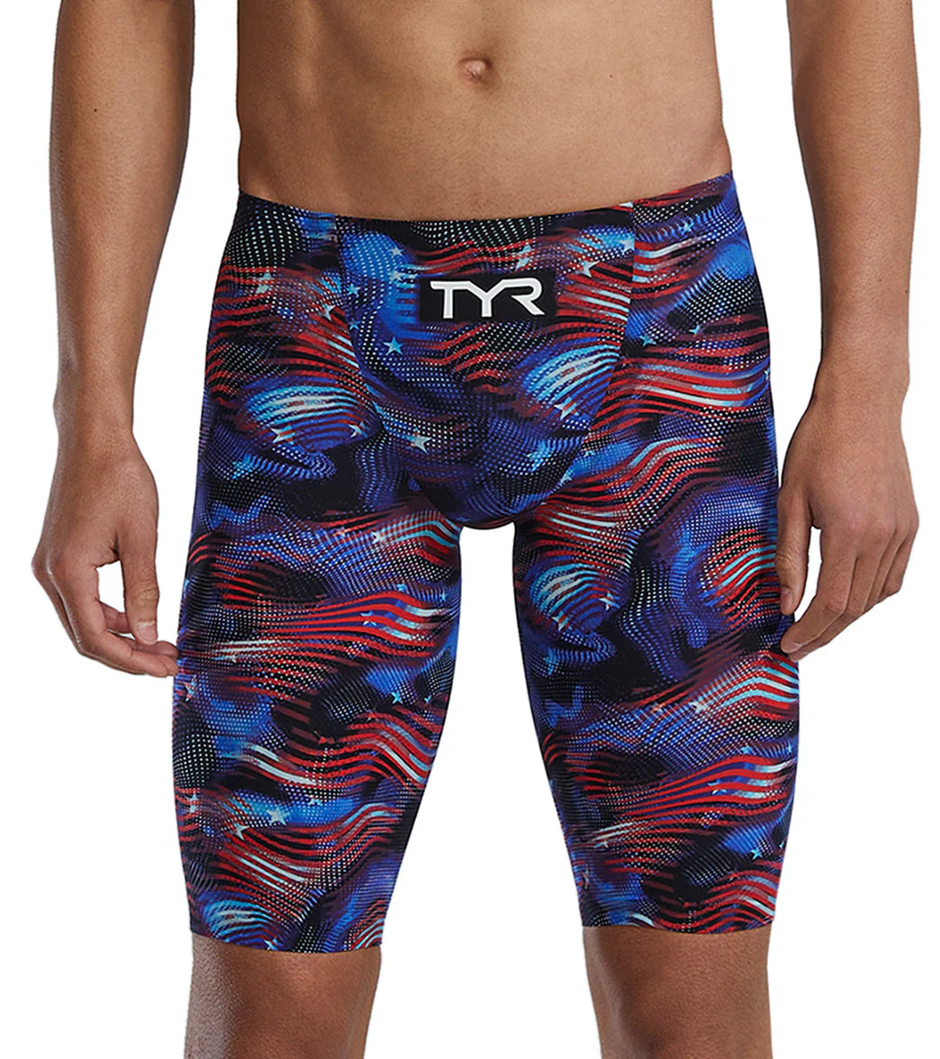 TYR Men's Avictor 2.0 USA High Waist Jammer Tech Suit Swimsuit