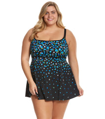 Longitude Plus Size Garden of Eden Empire Princess Swimdress