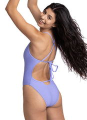 JOLYN Women's Solid Jackie Tie Back One Piece Swimsuit