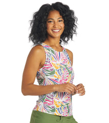 Sporti Active Tropical Palm High Neck Tankini Top