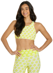 Sporti Active Coral Bloom High Neck Crop Bikini Top