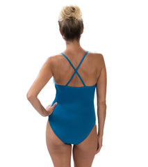 Dolfin Aquashape Women's Color Block Moderate Lap Suit One Piece Swimsuit