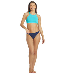 JOLYN Women's Midl Solid Bikini Bottom Navy