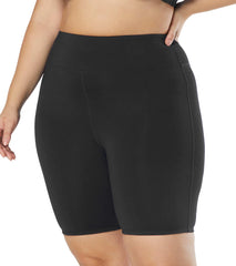 Beach House Women's Plus Size Paloma Beach Solid Pace High Waist Bike Swim Short
