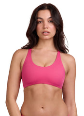JOLYN Women's Blake Solid Tie-Back Bikini Top