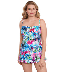 Longitude Women's Fairy Tale Bandeau Princess Seam Long Torso Swim Dress
