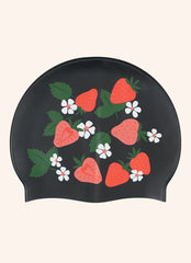 Sporti Strawberry Fields Silicone Swim Cap