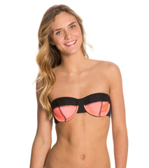 Hurley Good Sport Underwire Bandeau Bra Bikini Top