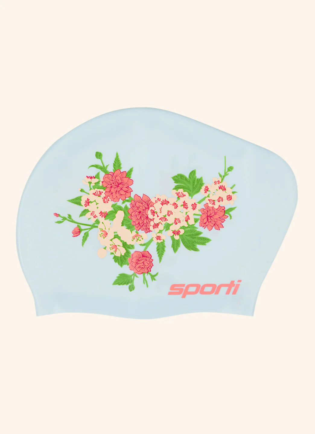 Sporti Secret Garden Long Hair Bun Silicone Swim Cap