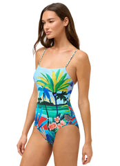 Johnny Was Women's Paradis Spaghetti Strap One Piece Swimsuit