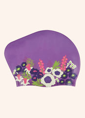 Sporti Spring Meadow Long Hair Bun Silicone Swim Cap