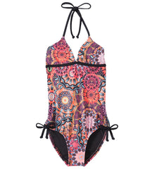 Hurley Turkish Floral Halter One Piece Swimsuit
