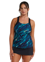 TYR Women's Impression Durafast Elite Square Neck Tankini Top