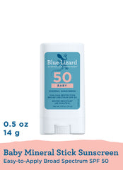 Blue Lizard Baby Mineral SPF 50 Sunscreen Stick 0.5 oz