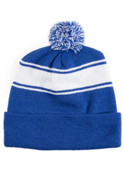 Sport-Tek Stripe Pom Pom Beanie