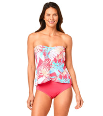 Jantzen Women's Tropic Tides Drape Bandeaukini Tankini Top