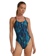 TYR Women's Aurora Durafast Elite Cutoutfit One Piece Swimsuit