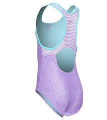 Speedo Girls' Print Blocked One Piece Swimsuit (Big Kid)