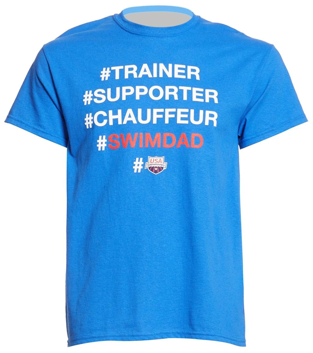 USA Swimming Men's #Swim Dad Crew Neck T-Shirt