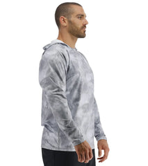 TYR Men's Turbulent SunDefense Hooded UPF 50+ Swim Shirt