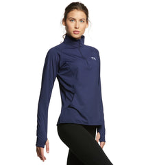 TYR Women's Alliance 1/4 Zip Pullover Warm Up Jacket