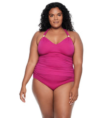 Lauren Ralph Lauren Women's Plus Size Beach Club High Waist Bikini Bottom