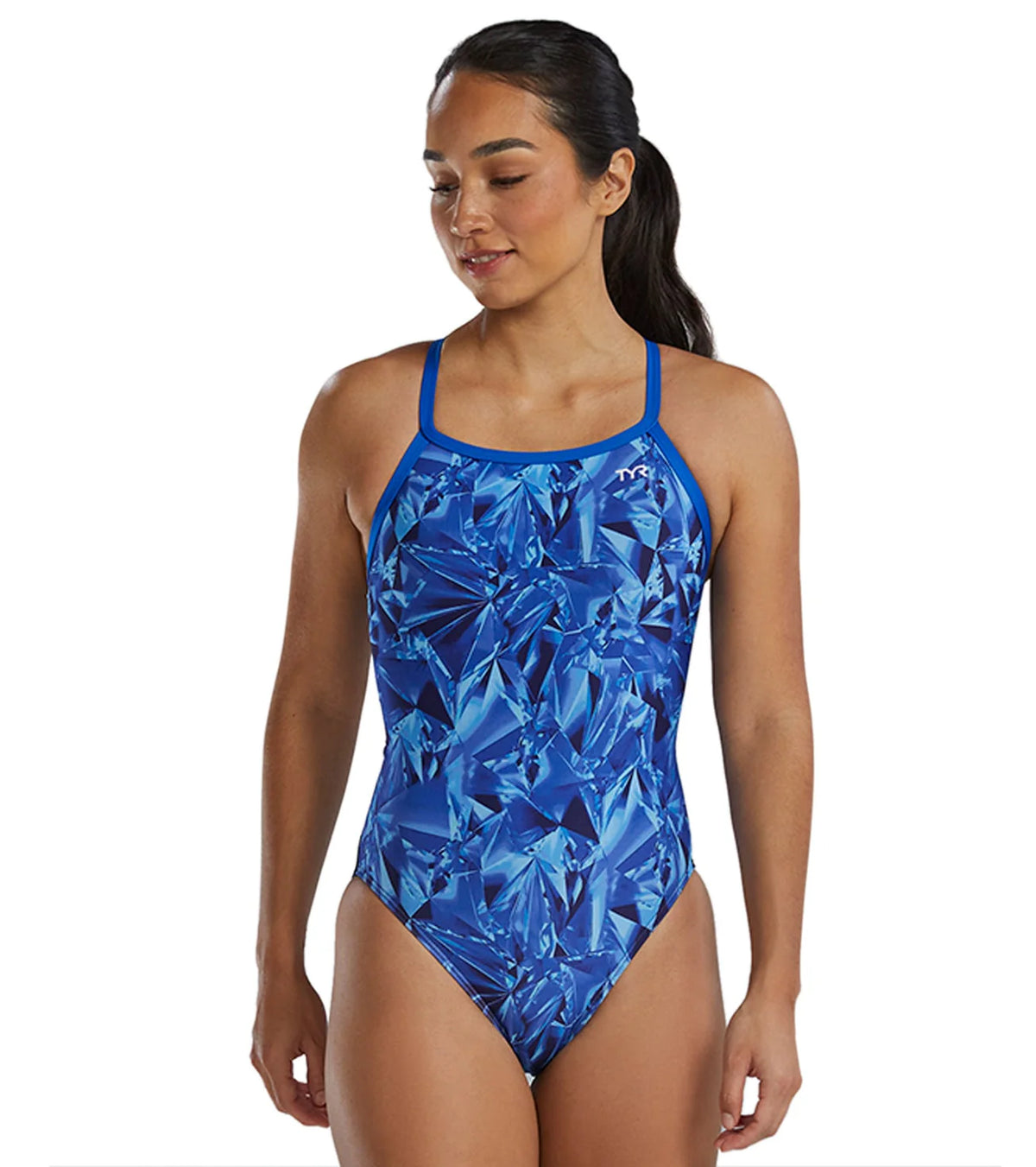 TYR Women's Crystalized Durafast Elite Diamondfit One Piece Swimsuit