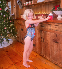 Sporti Granny Sweater Holiday Groovy Thin Strap One Piece Swimsuit Youth (22-28)
