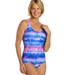 Sporti HydroLast Malibu Sunrise Chlorine Resistant Moderate Scoop Back One Piece Swimsuit