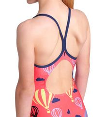 Arena Girls' Balloon Print Light Drop Back One Piece Swimsuit (Little Kid, Big Kid)