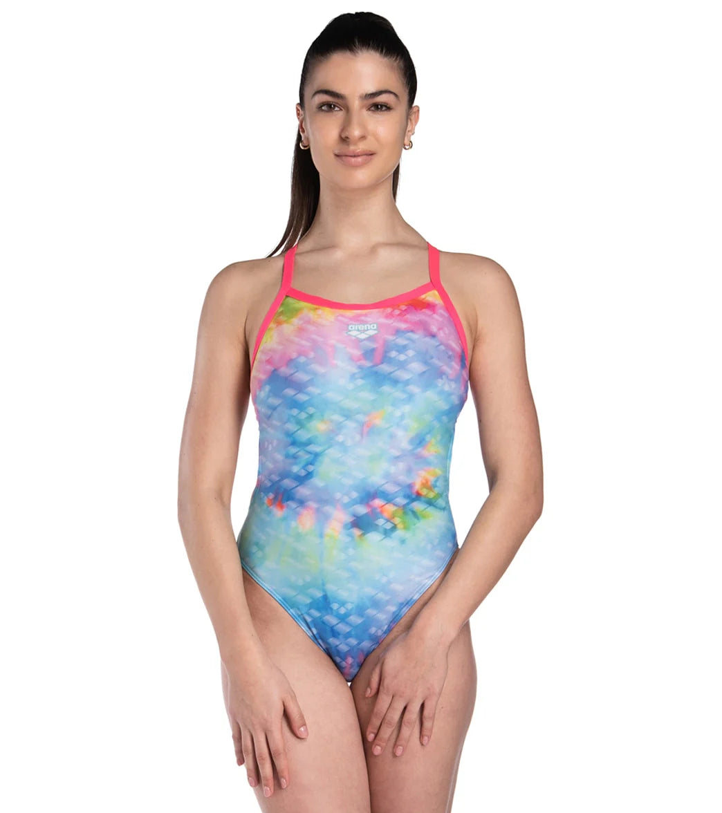 Arena Women's Tie Dye Challenge Back One Piece Swimsuit