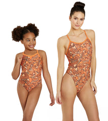 Sporti Tribal Graffiti Thin Strap One Piece Swimsuit Youth (22 - 28)