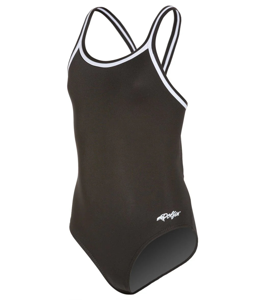 Dolfin Solid Youth DBX Back One Piece Swimsuit