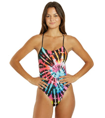 Turbo Women's Sirene Tie-Dye Rainbow One Piece Swimsuit