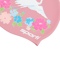 Sporti Limited Edition Crane Silicone Swim Cap