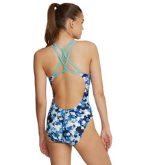 Speedo Women's Printed Thin Strap One Piece Swimsuit