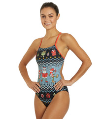 Sporti Granny Sweater Holiday Groovy Micro Back One Piece Swimsuit
