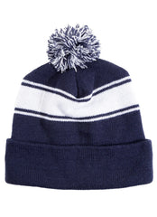 Sport-Tek Stripe Pom Pom Beanie