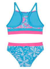 Speedo Girls' Printed Bikini Swimsuit Set (Little Kid, Big Kid)