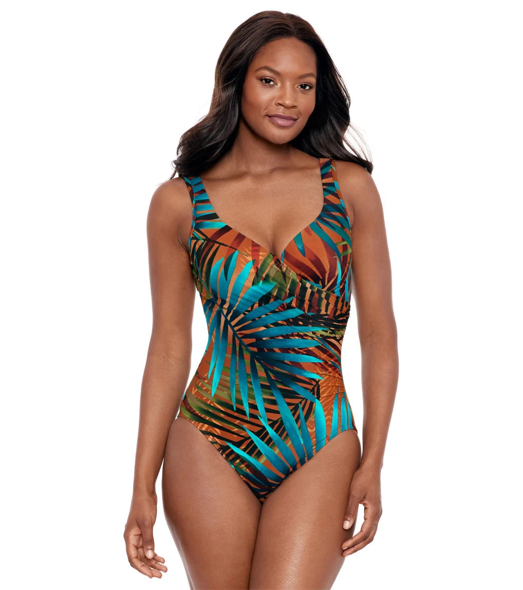 Miraclesuit Women's Tamara Tigre It's A Wrap One Piece Swimsuit