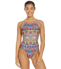 Speedo Turnz Women's Flash Back One Piece Swimsuit