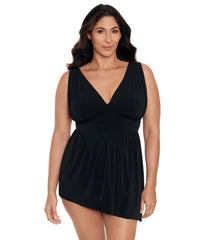 Longitude Women's Night Gala Goddess Flyaway Long Torso Swim Dress