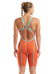 Arena Women's Powerskin Sunset Coral Carbon Glide SL LE Open Back Tech Suit Swimsuit