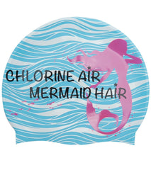 Sporti Chlorine Air Mermaid Hair Silicone Swim Cap