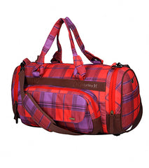 Hurley Women's Red Plaid Sync Duffel