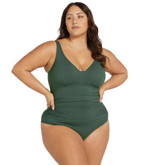 Artesands Woman's Plus Size Aria Olive Gericault One Piece Swimsuit (Multifit C-DD Cup)